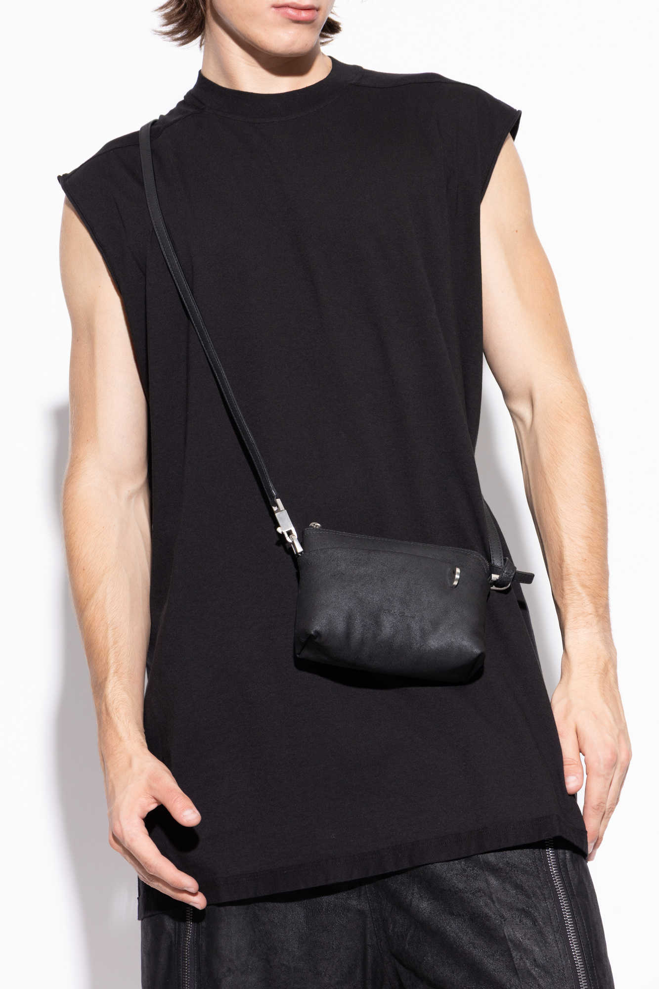 【Rick Owens】スモール Porterville Adri ショルダーバッグ Black Porterville Small Adri Bag by Rick Owens on Sale